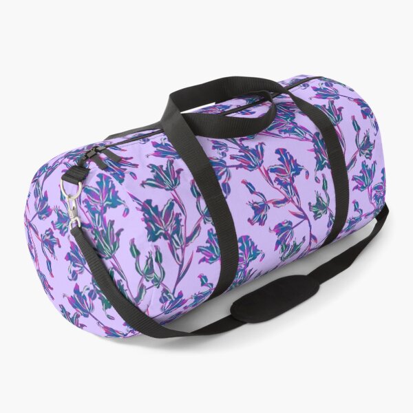 Item preview, Seamless pattern with neon orchids and psychedelic purple tropical foliage designed and sold by ANAKOTO.