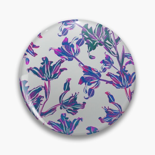 Item preview, Seamless pattern with neon orchids and psychedelic purple tropical foliage designed and sold by ANAKOTO.