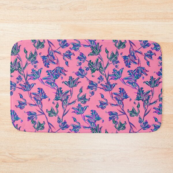Item preview, Seamless pattern with neon orchids and psychedelic purple tropical foliage designed and sold by ANAKOTO.