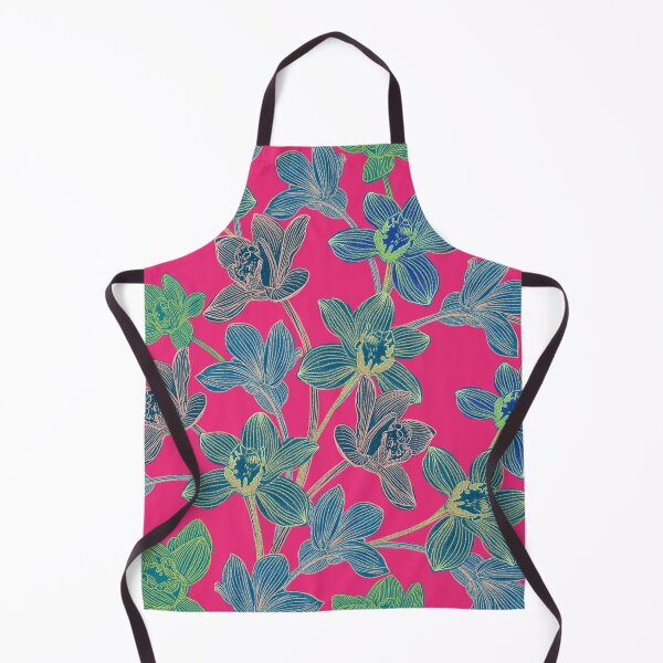 Item preview, Seamless pattern with neon orchids and psychedelic purple tropical foliage designed and sold by ANAKOTO.