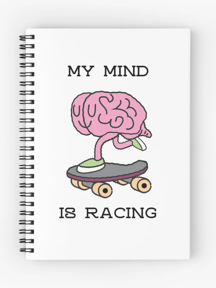 Thumbnail 1 of 3, Journal, MY MIND IS RACING designed and sold by DomGDesign.