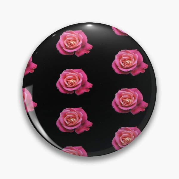 Item preview, Pink Rose Floral Design on Black designed and sold by TrendyArtPrints.