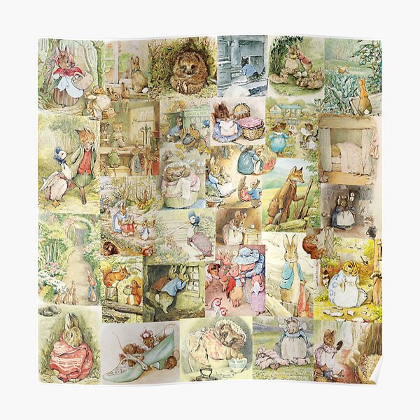 Beatrix Potter Collage Poster