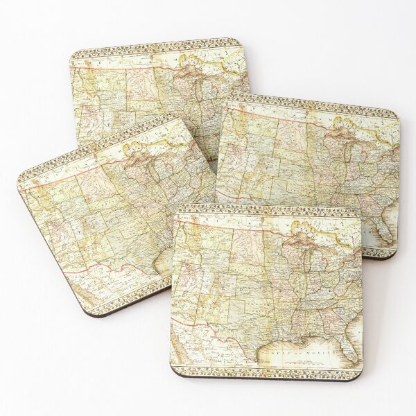Item preview, Old map of US territories  designed and sold by Tanuja  Sharma.