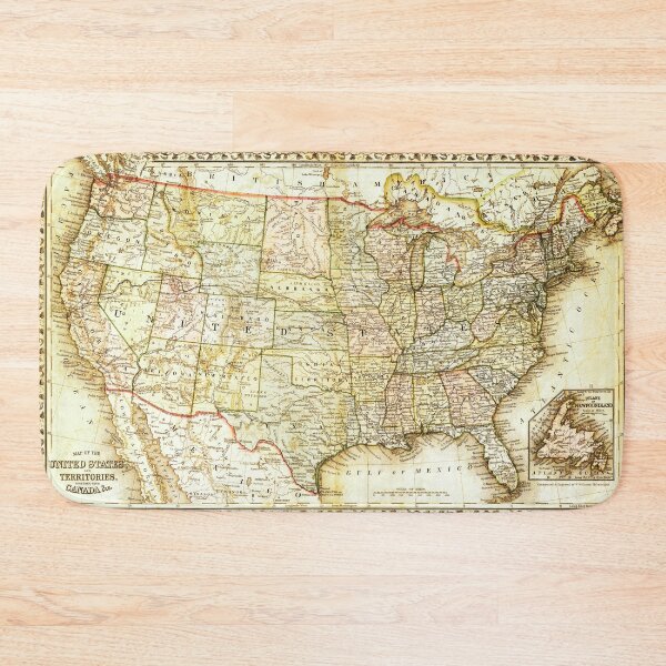 Item preview, Old map of US territories  designed and sold by Tanuja  Sharma.
