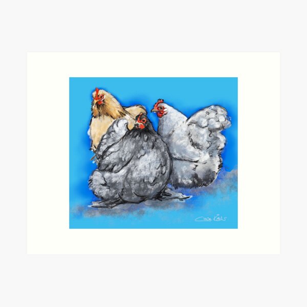 Ladies in blue Art Print