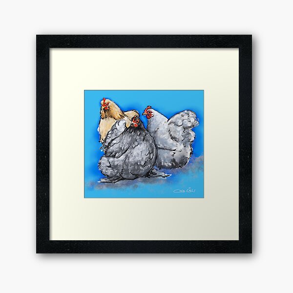 Ladies in blue Framed Art Print