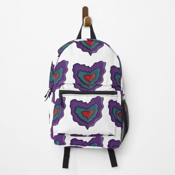 Item preview, Dark Purple heart inside heart hand drawn squiggly designed and sold by wavethreat.