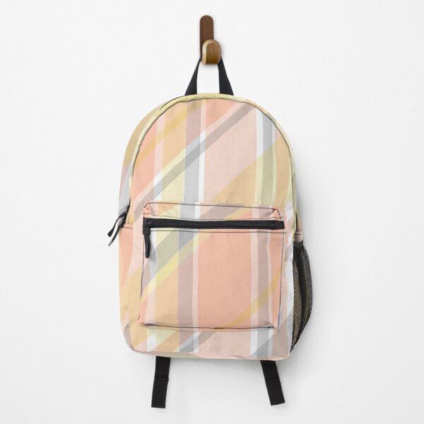 Item preview, Tartan - Diagonal Tartan Pastel Orange & Yellow designed and sold by Quooki.