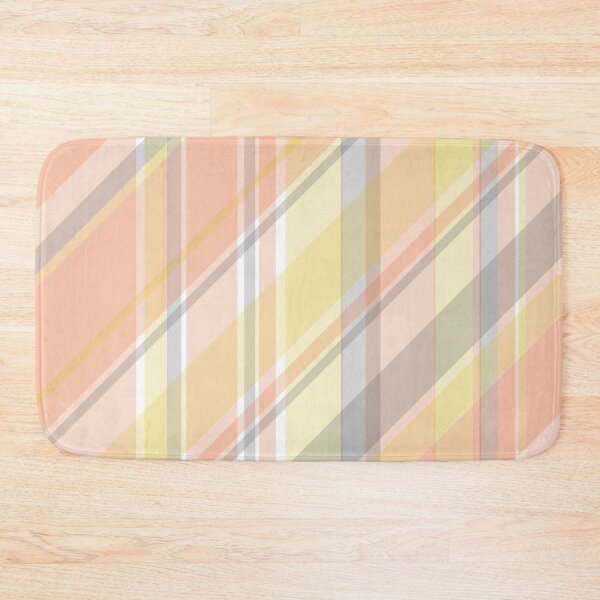Item preview, Tartan - Diagonal Tartan Pastel Orange & Yellow designed and sold by Quooki.