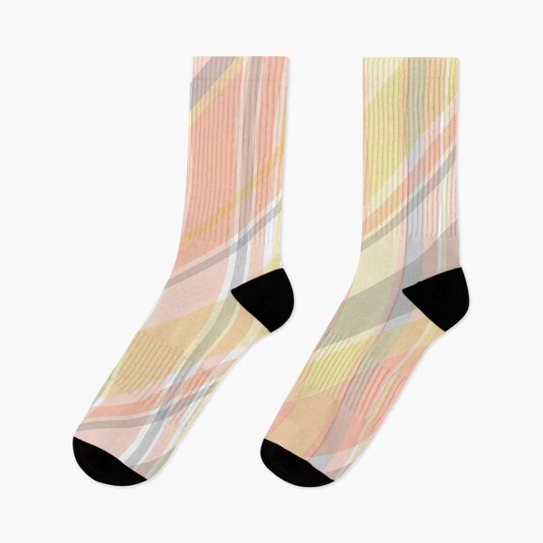 Item preview, Tartan - Diagonal Tartan Pastel Orange & Yellow designed and sold by Quooki.