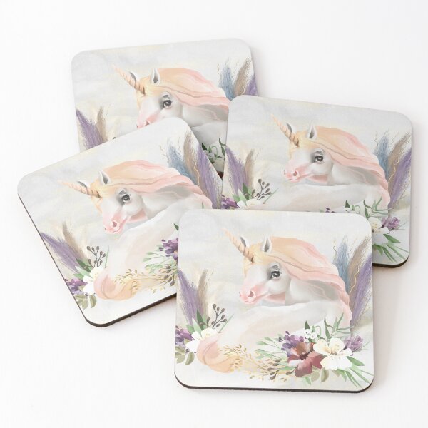 Item preview, Sweet pastel painted Unicorn, serene and soothing, unicorn in magical garden designed and sold by Orianah.