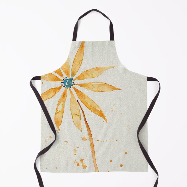 Artikelvorschau, Goldblume mit blauer Mitte - Aquarell-Blumenkunst entworfen und verkauft von DaisyGirlDesign.