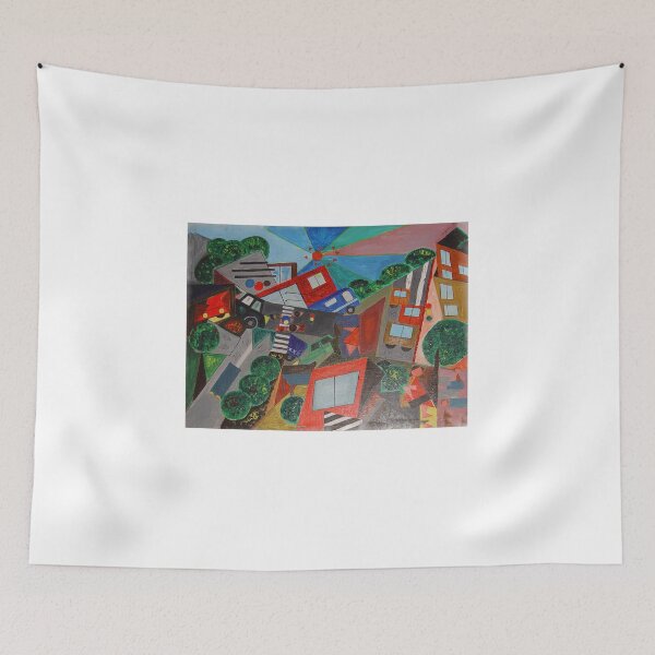 Item preview, acrylic abstraction-urban landscape designed and sold by Olga Kydryavskaya.