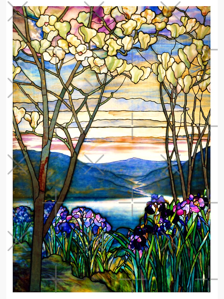 Louis Comfort Tiffany - Magnolias And Irises 1905 Print Poster