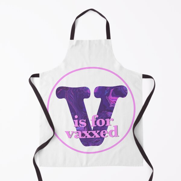 Item preview, V is for Vaxxed Alphabet Pink and Purple Monogram designed and sold by AMSonArt.