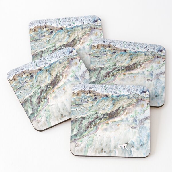Item preview, Regalo de acuarela de piedra de hielo marino "Layers on Layers" designed and sold by Anna Härtelt.