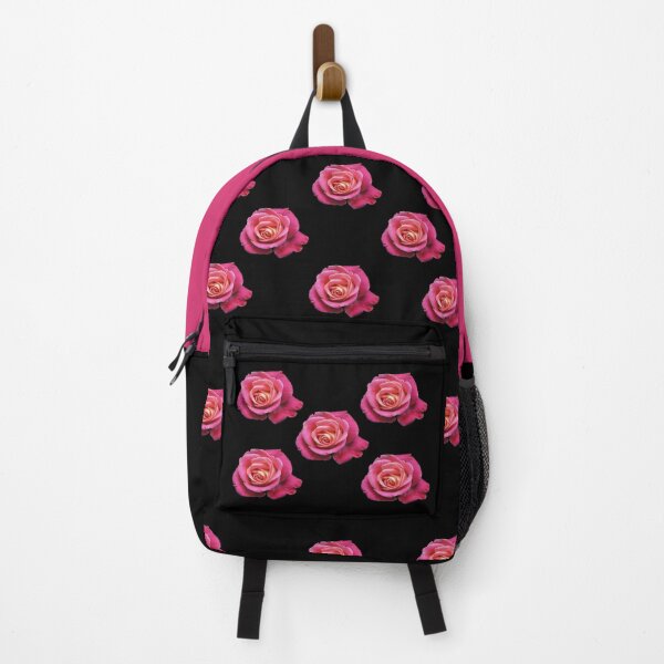 Item preview, Pink Rose Floral Design on Black designed and sold by TrendyArtPrints.