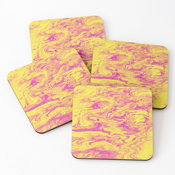 Item preview, Yellow and pink liquid Abstract  designed and sold by Patternsonly.
