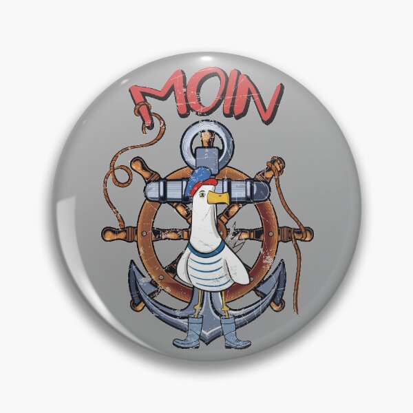 Item preview, Moin seagull harbor anchor rudder North Germany Low German coast designed and sold by brunsch-print.