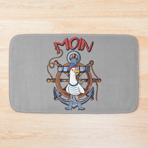 Item preview, Moin seagull harbor anchor rudder North Germany Low German coast designed and sold by brunsch-print.