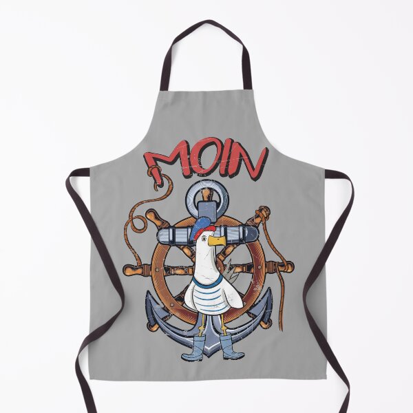 Item preview, Moin seagull harbor anchor rudder North Germany Low German coast designed and sold by brunsch-print.