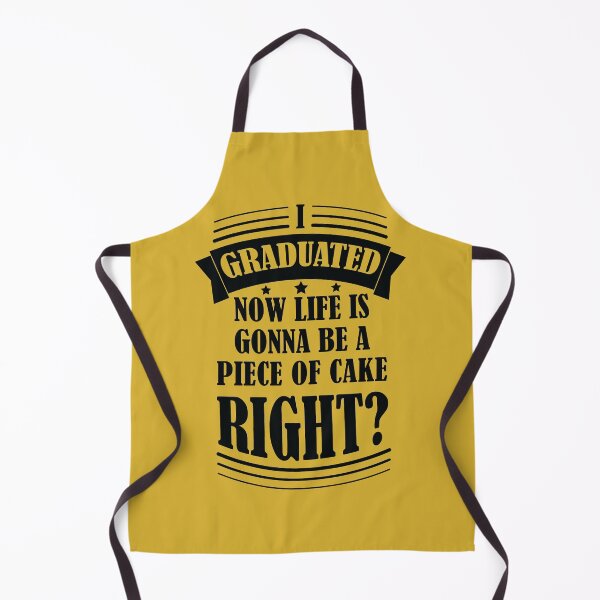 Item preview, I graduated, now life's gonna be a piece of cake, right? - Funny Graduation 2024 designed and sold by DrawingBoard.