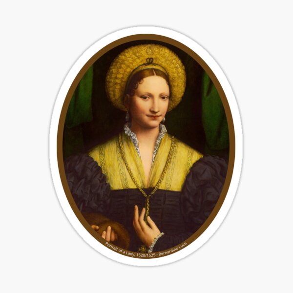 portraits of a Lady, 1520_1525 - Bernardino Luini Sticker