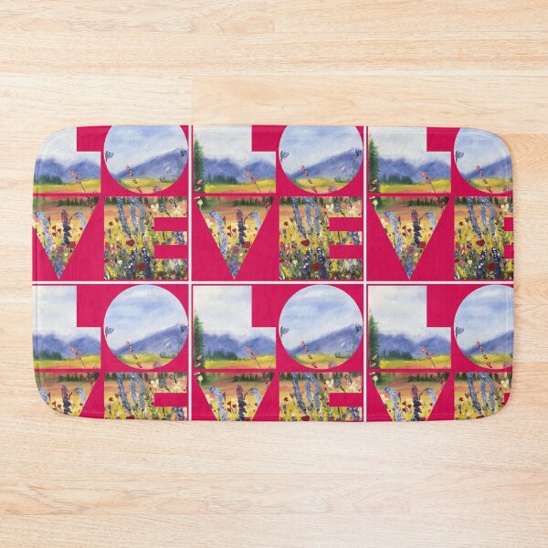 Item preview, Love blue mountains on pink designed and sold by CatherineAlvin.