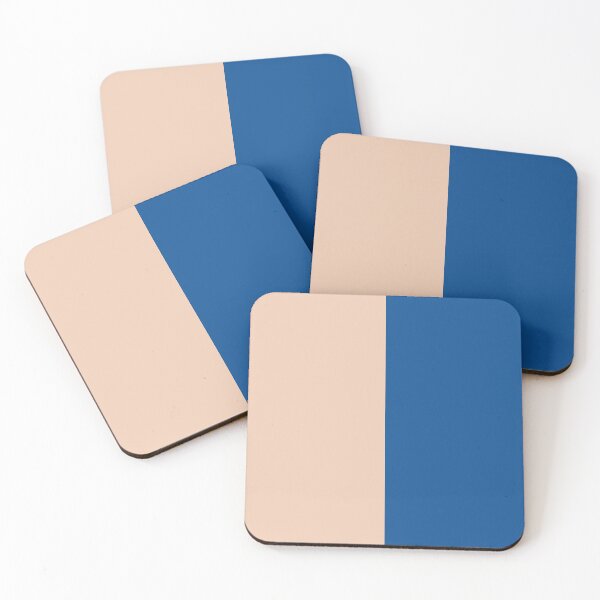 Item preview, Beige and Classic Blue Solid Color designed and sold by PabloPatterns.