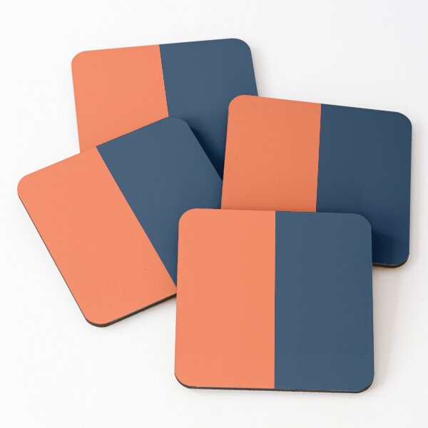 Item preview, Navy Blue And Orange Solid Color designed and sold by PabloPatterns.