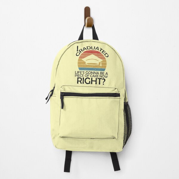 Item preview, I graduated, now life's gonna be a piece of cake, right? - Funny Graduation 2024 - Vintage Sunset - Black Text designed and sold by DrawingBoard.