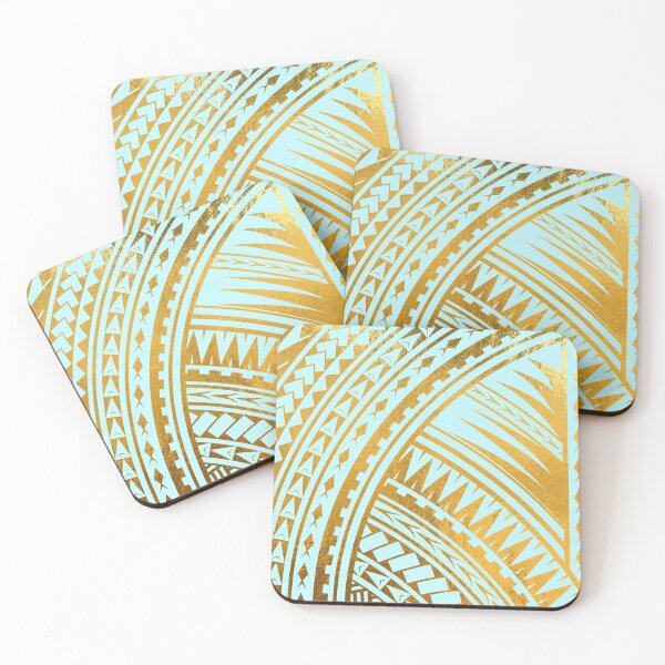 Item preview, Samoan Tatau - Gold Foil Polynesian Design Tatau designed and sold by HueyFiji.