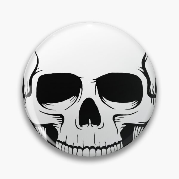 Item preview, Black Retro Skull designed and sold by Haunted Crafts.