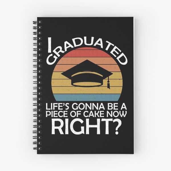 Item preview, I graduated, now life's gonna be a piece of cake, right? - Funny Graduation 2024 - Vintage Sunset designed and sold by DrawingBoard.