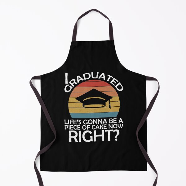Item preview, I graduated, now life's gonna be a piece of cake, right? - Funny Graduation 2024 - Vintage Sunset designed and sold by DrawingBoard.