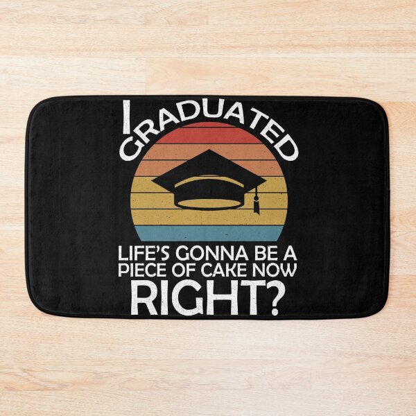 Item preview, I graduated, now life's gonna be a piece of cake, right? - Funny Graduation 2024 - Vintage Sunset designed and sold by DrawingBoard.