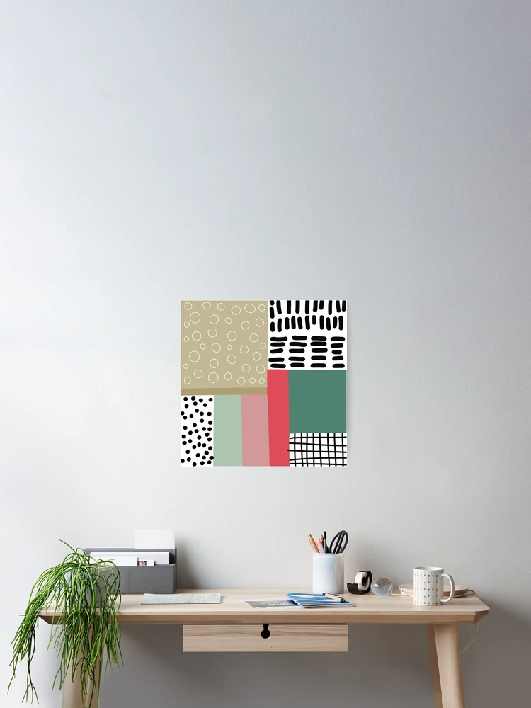 Thumbnail 2 of 3, Poster, Patchwork Pattern designed and sold by redstitchlab.