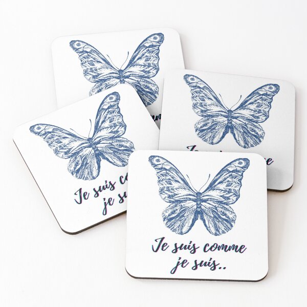 Item preview, I am what I am - popular french quotes lovers theme gifts (dark blue) designed and sold by RebelliousRosee.
