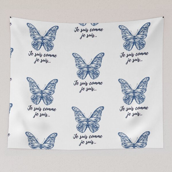 Item preview, I am what I am - popular french quotes lovers theme gifts (dark blue) designed and sold by RebelliousRosee.