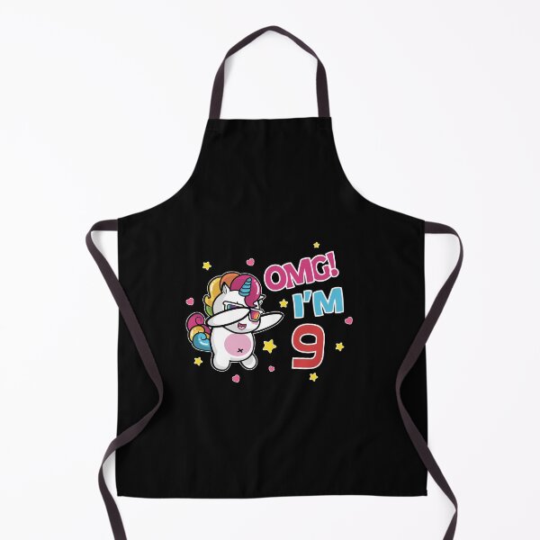 Item preview, Unicorn OMG I'M 9 birthday gift kids / girls designed and sold by Lenny Stahl.