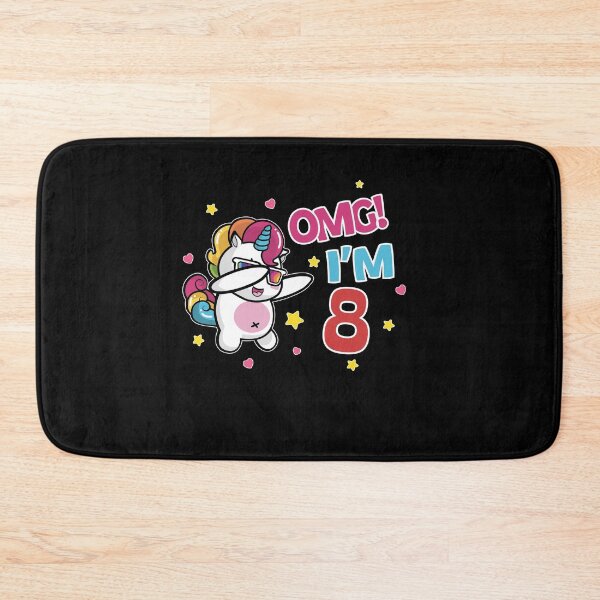Item preview, Unicorn OMG I'M 8 birthday gift kids / girls designed and sold by Lenny Stahl.