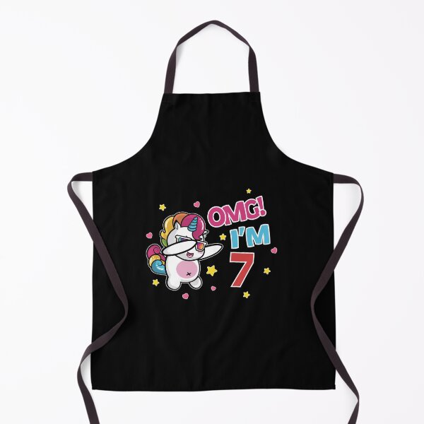 Item preview, Unicorn OMG I'M 7th birthday gift kids / girls designed and sold by Lenny Stahl.