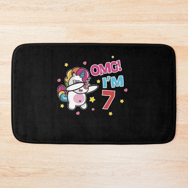 Item preview, Unicorn OMG I'M 7th birthday gift kids / girls designed and sold by Lenny Stahl.