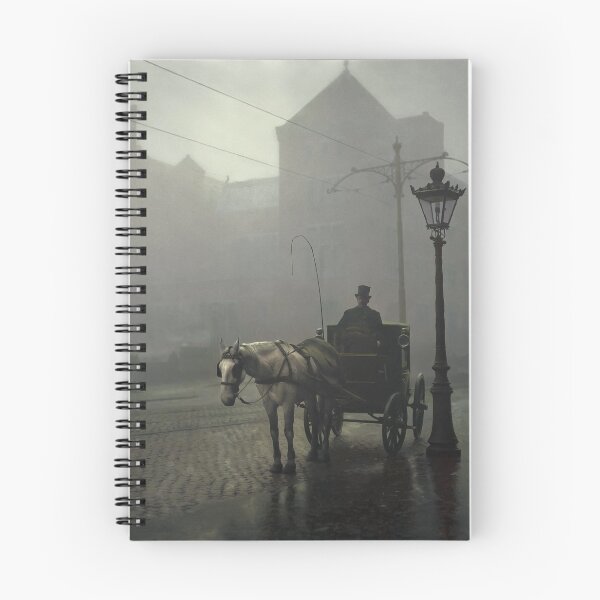 Item preview, A coachman waiting near the Beurs van Berlage in Amsterdam in november or december 1908.  designed and sold by BaptisteColors.