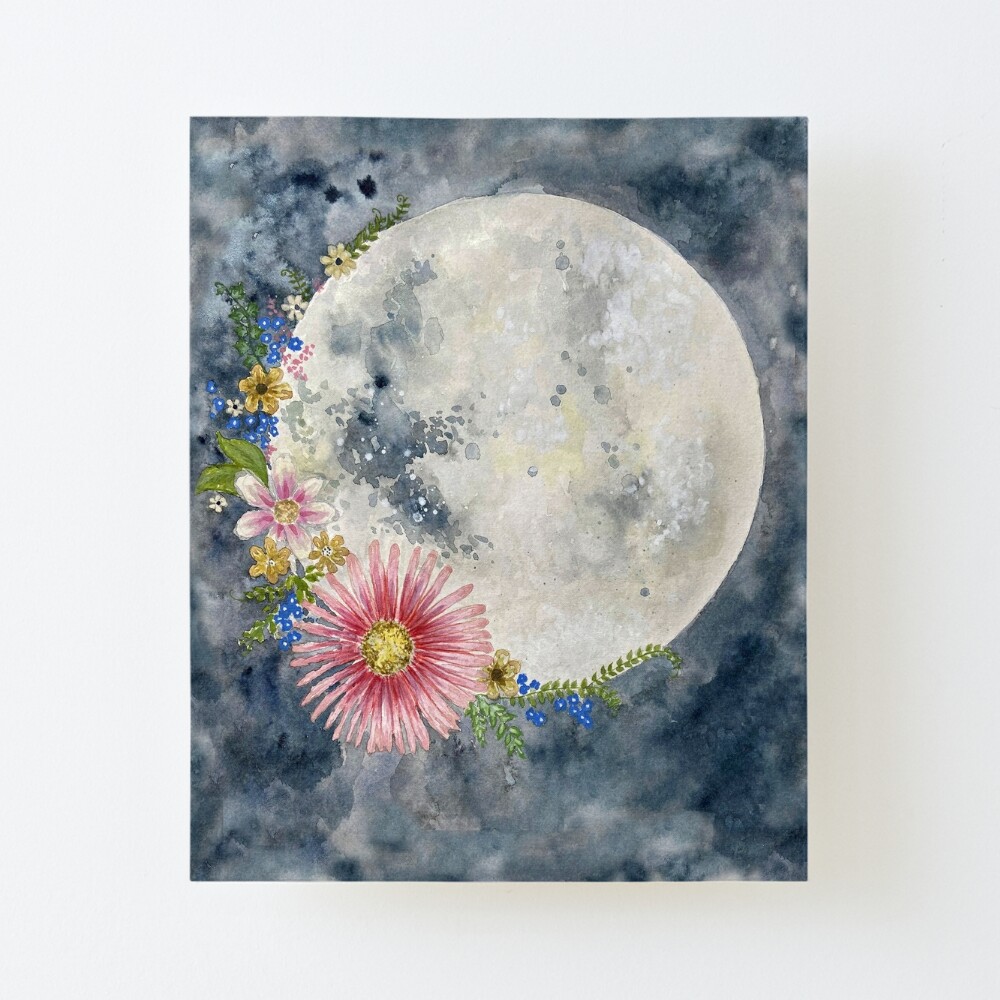  Giant Full Moon Poster, Moon Art Print, Square Full