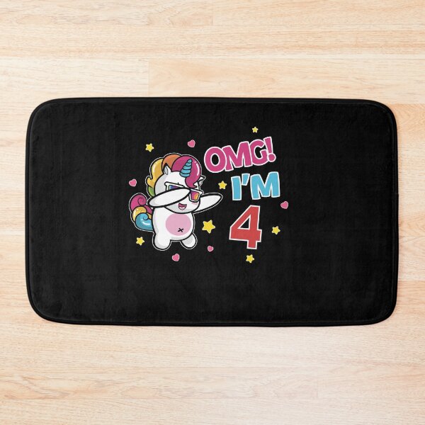 Item preview, Unicorn OMG I'M 4th birthday gift kids / girls designed and sold by Lenny Stahl.