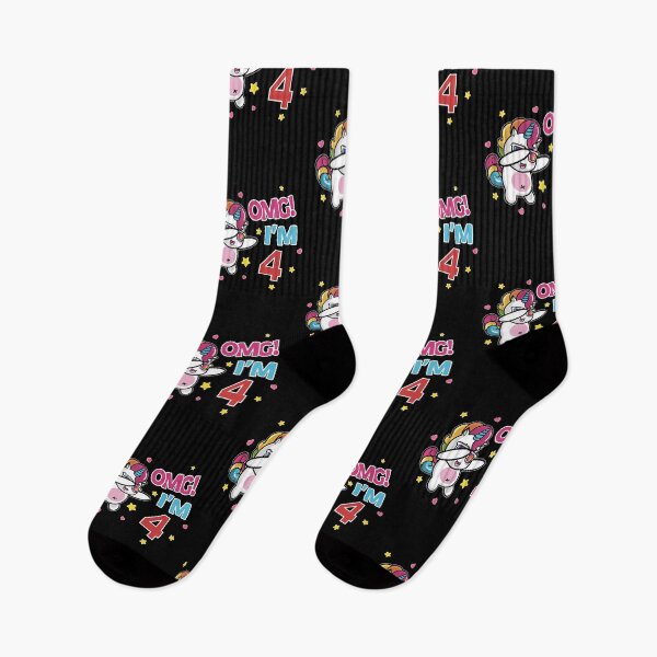 Item preview, Unicorn OMG I'M 4th birthday gift kids / girls designed and sold by Lenny Stahl.