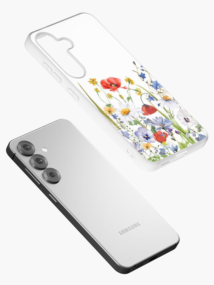 Aperçu 2 sur 4. Coque Samsung Galaxy avec l'œuvre Jardin botanique scandinave Wildflower Summer Meadow II créée et vendue par UtArt.