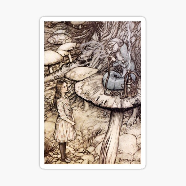 Artikel-Vorschau von Alice und die Raupe von Arthur Rackham - Vintage Art, designt und verkauft von RickE.
